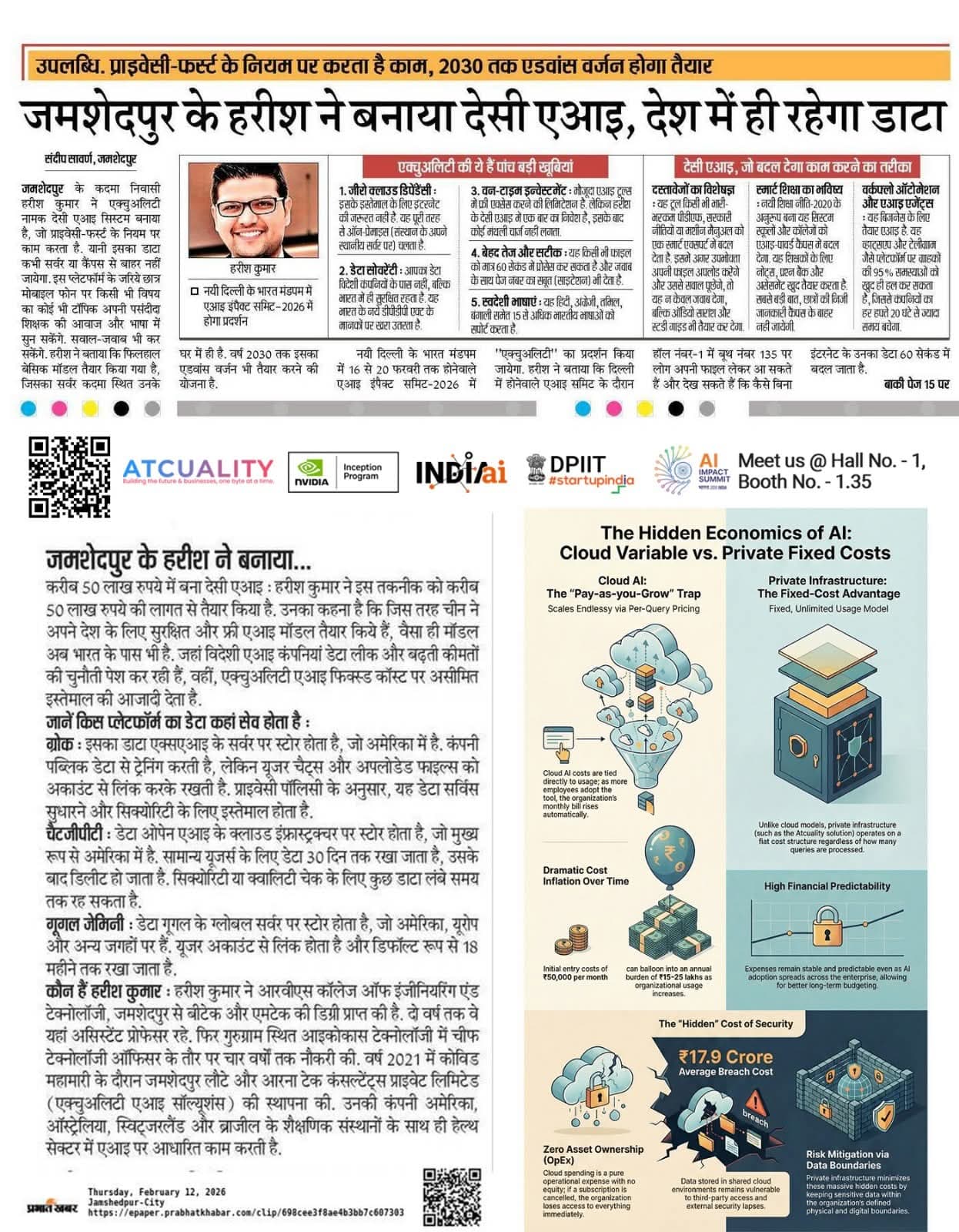 Jamshedpur's Harish builds desi AI 'Actuality' — India's data will now stay in India.